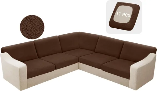 Vista 80 de HDCAXKJ - Fundas impermeables para cojín de sofá modular, fundas elásticas para cojín de sofá de esquina, fundas protectoras de muebles de jacquard