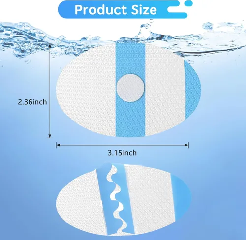 Vista 3 de 120 unidades de parches de oído impermeables desechables, cubiertas de oído para bebés para natación, protectores de oído para la ducha, con algodón