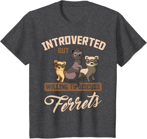 Vista 28 de Camiseta para amantes de los animales de los hurones, Negro, S
