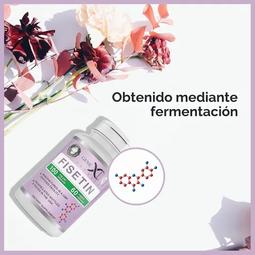Vista 5 de Genex Formulas Fisetin 100mg Suplemento certificado NSF 60 Cap 2 meses