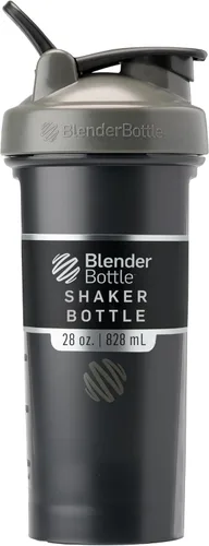 Vista 33 de [Usado] BlenderBottle Classic V2 - Botella mezcladora perfecta para batidos de proteínas y preentrenamiento, 20 onzas, color negro