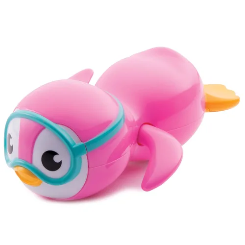 Vista 8 de Munchkin® Juego de elementos esenciales de baño con pingüino nadador de cuerda adicional, 3 piezas, gris