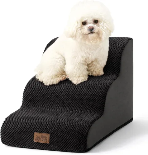 Vista 41 de COZY KISS Escaleras para perros pequeños de 11.8 pulgadas de alto, escalón curvado para cachorros, gatos mayores, rampa mediana para mascotas