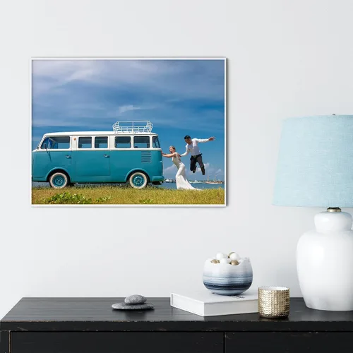 Vista 5 de Dargr Arte de pared personalizado desde tu teléfono, impresiones en lienzo personalizadas para familia, vacaciones, festivales, póster enmarcado