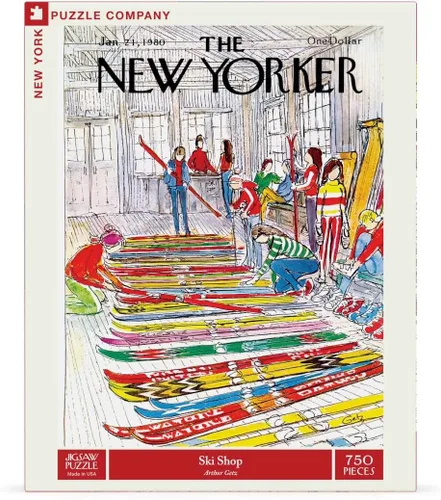 Vista 3 de New York Puzzle Company - Tienda de esquí New Yorker - Rompecabezas de 750 piezas Tienda de esquí 750 piezas