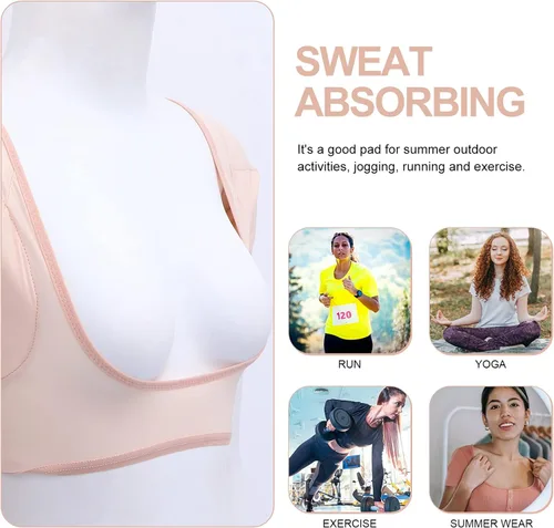 Vista 3 de Ropa interior transpirable que absorbe el sudor, chaleco transpirable para el sudor, chaleco de sudor para las axilas, chaleco lavable, ropa