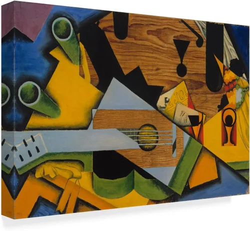 Vista 2 de Lienzo decorativo de Juan Gris "Naturaleza muerta con guitarra, 1913