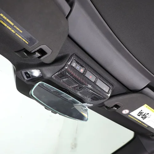 Vista 5 de TOYCIDFG Marco de luz de lectura de fibra de carbono para Chevrolet C8 Corvette Accesorios 2020-2024 (negro)