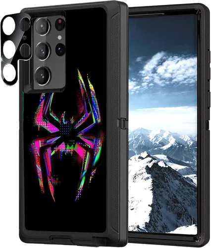 Vista 12 de Funda compatible con Samsung Galaxy S22 Ultra, diseño de bandera estadounidense antigua con protector de lente de cámara resistente