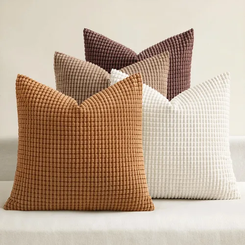 Vista 20 de MIULEE Farmhouse - Juego de 4 fundas de almohada decorativas de 16 x 16 pulgadas, color marrón y verde Modern Natural Rustic Throw Pillows Neutral