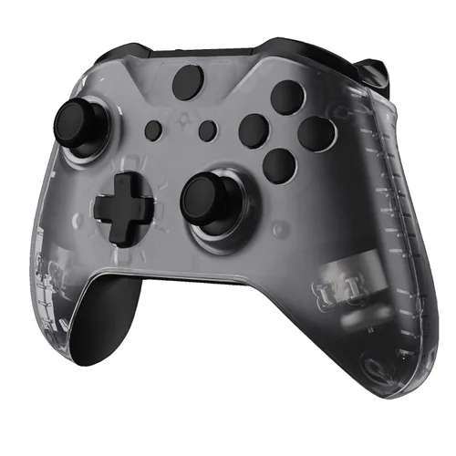 Vista 7 de eXtremeRate Transparent Clear Faceplate Side Rails for Xbox One Wireless Controller Model 1708, Replacement Front Housing Shell Panels for Xbox One