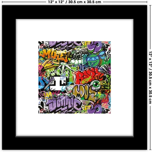 Vista 6 de Trends International Gallery Pops Nickelodeon Teenage Mutant Ninja Turtles: Mutant Mayhem - Arte de pared con patrón de graffiti, versión enmarcada