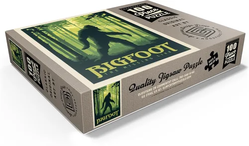 Vista 3 de MyPuzzle Bigfoot: The Missing Link, póster vintage, rompecabezas de 100 piezas para adultos