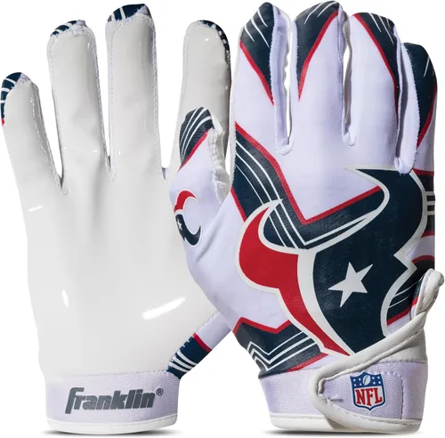 Vista 12 de Franklin Sports - Guantes de receptor de fútbol americano juvenil de la NFL, par de guantes de fútbol para niños con logotipos de equipos de la NFL