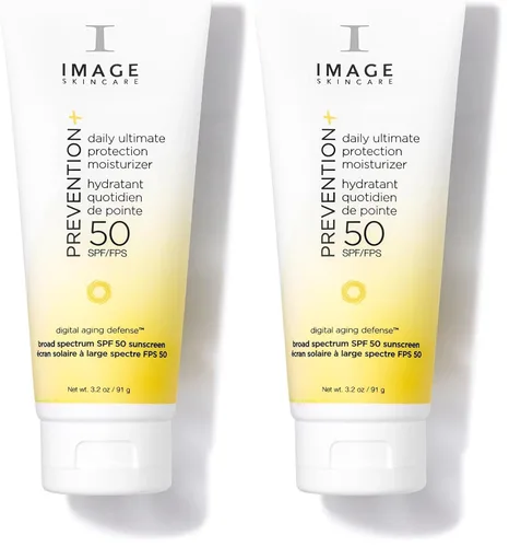 Vista 8 de IMAGE Skincare PREVENTION+ Daily Ultimate Protection Hidratante, loción de protección solar facial SPF 50, óxido de zinc, mezclable sin yeso blanco