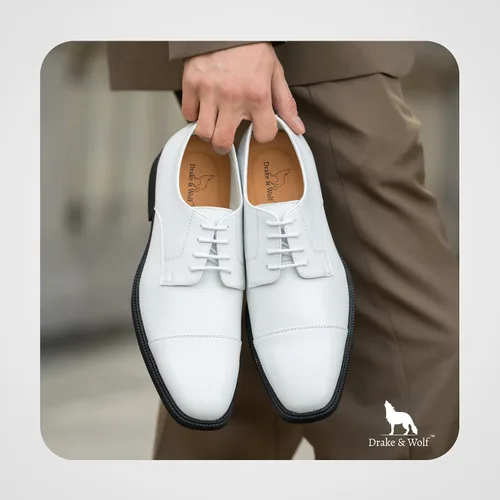 Vista 8 de Drake & Wolf Handmade Mens Oxford Shoes - Mens Dress Shoes - Classic Manmade Microfiber Leather Oxfords for Men Casual Dress Shoes - Comfortable