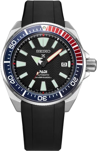 Vista 3 de Crafter Blue CB09 - Correa de goma de repuesto para reloj Seiko Samurai Prospex automático de buceo SRPB51, SRPB09, SRPB53, SBDY007, SBDY009