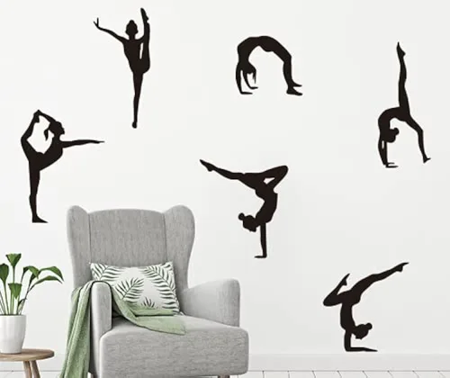 Vista 4 de Adhesivo decorativo para decoración del hogar, calcomanía de pared para Deporte Vinilo Arte Mural Pegatina Decoración del hogar Papeles de pared