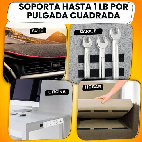 Vista 7 de Rollo de cinta de velcro con adhesivo resistente, resistencia industrial, fácil de cortar, tiras de gancho y bucle fuertes con parte trasera Negro