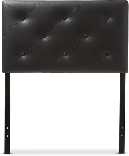Vista 5 de Baxton Studio Bedford cabecero, Vinilo, Negro