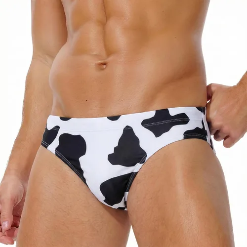 Vista 16 de AIMPACT Traje de baño de secado rápido de los hombres impresos con cordón