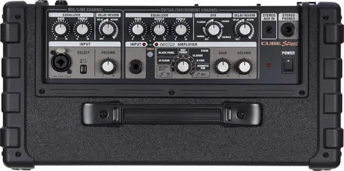 Vista 3 de Roland CUBE Street EX amplificador estéreo de 2 canales a batería