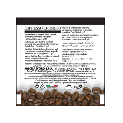 Vista 3 de Miscela d'Oro Single Shot Espresso Cremoso Ground Pods, paquete de 150