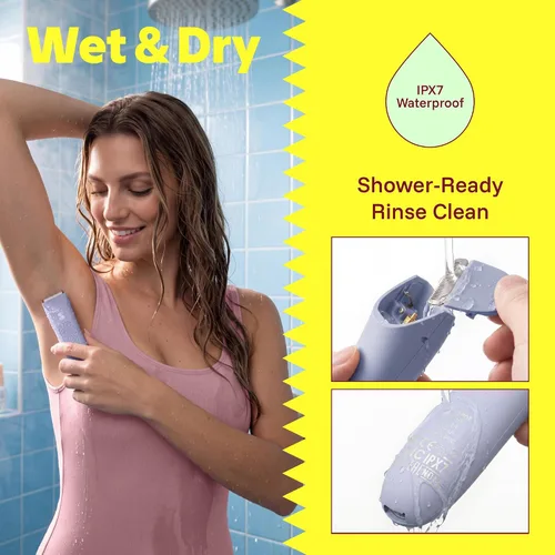 Vista 5 de Bikini eléctrico y recortador de vello corporal para mujer, morado Púrpura