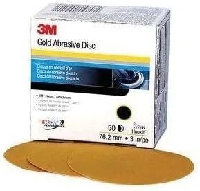 Vista 2 de 912 Hookit disco de arena P5A de 3" color oro de 3M, P220, 3, Dorado
