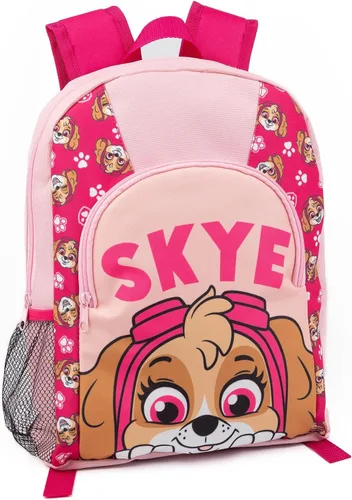 Vista 2 de Paw Patrol Mochila para niñas Mochila Skye rosa para niños Correas ajustables Mochila escolar de personaje para la escuela, guardería y juego