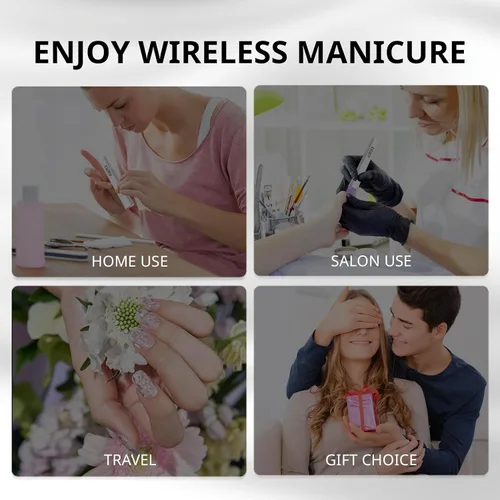 Vista 6 de AIRSEE Mini luz UV de mano para uñas de gel, lámparas de uñas recargables portátiles, 2 temporizadores para decoración de pegamento de diamantes