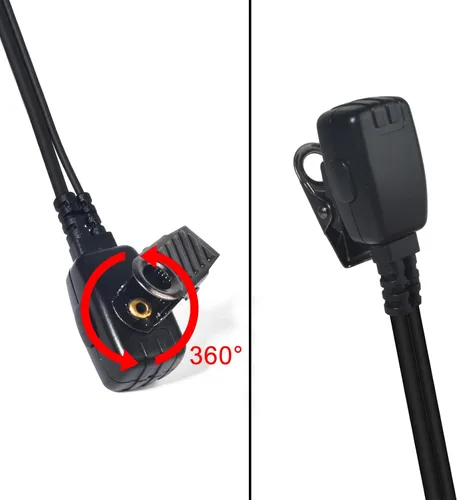 Vista 5 de Auricular de vigilancia Walkie Talkie en forma de D de 2 pines