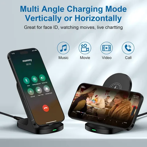 Vista 3 de Soporte de carga rápida del cargador inalámbrico Samsung de 15W para Galaxy