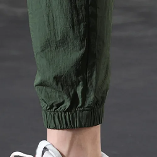 Vista 9 de Pantalones holgados para hombre con pantalones de moda atados pantalones de entrenamiento para hombre