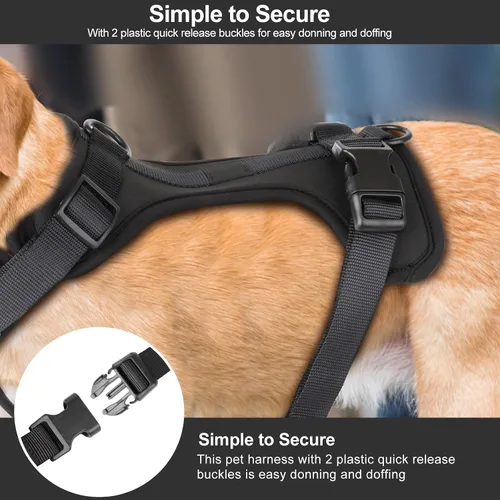 Vista 5 de Wisedog Arnés Ligero Sin Tirones para Perro: Arnés de Chaleco de Malla Transpirable Ajustable para Mascotas con Cojín Suave y Cómodo, para Perros