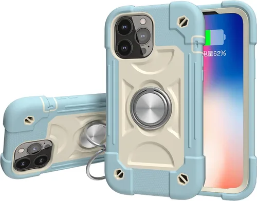 Vista 13 de Compatible con iPhone 13 Pro Max, iPhone 13 Pro, iPhone 13, iPhone 13 Mini, funda híbrida de cuerpo completo colorido arcoíris a prueba de golpes