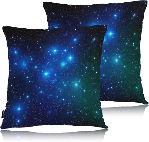 Vista 11 de Swono Juego de 2 fundas de almohada cuadradas decorativas de 18 x 18 pulgadas, bolas de Navidad de Año Nuevo, juego de 2 fundas de almohada