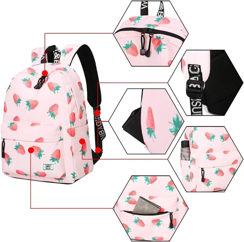 Vista 37 de Mygreen - Mochila escolar con bonitos diseños para niños y niñas, 11.5 x 15.7 x 5.1 pulgadas