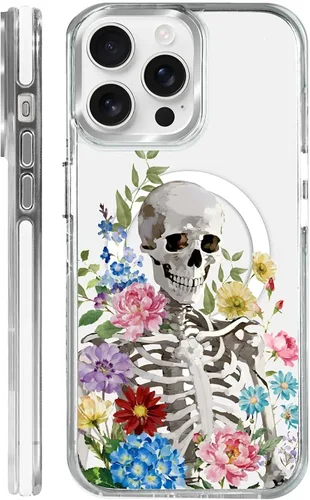 Vista 29 de Funda para iPhone 13/14 [compatible con Magsafe], funda magnética transparente de silicona a prueba de golpes con patrón de versículos de la Biblia