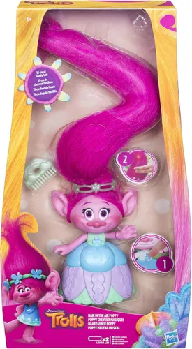 Vista 2 de DreamWorks Trolls Hair in the Air Poppy, multicolor, modelo: C1305