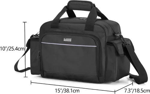 Vista 6 de Trunab Bolsa de Enfermera de Salud en el Hogar Vacía, Bolsa de Hombro Portátil para Suministros Médicos para Hospicio, Visita Domiciliaria, Internos