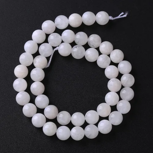 Vista 136 de 4MM 86 piezas Cuentas sueltas de piedra natural de amazonita calcedonia para hacer joyería DIY Pulsera Collar 1 hebra