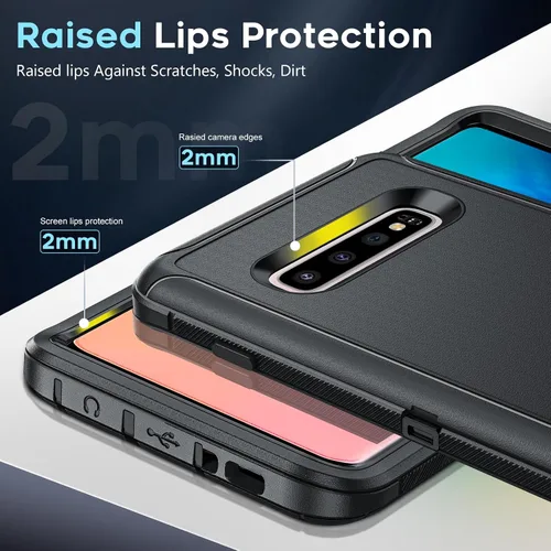 Vista 4 de LeYi Funda compatible con Galaxy S8 Plus: funda de protección 3 en 1 de cuerpo completo a prueba de golpes, de goma, resistente, resistente, a