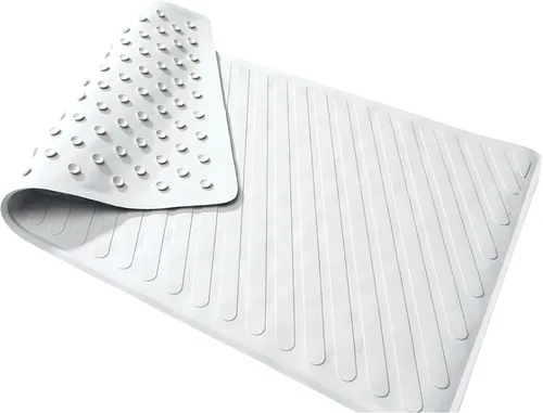 Vista 3 de Carex Alfombra de baño antideslizante de goma blanca 16 x 28 pulgadas FGB21600 0000