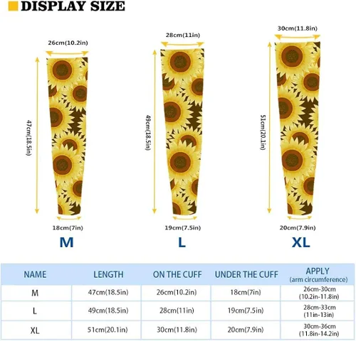 Vista 3 de FOR U DESIGNS Arm Sleeves for Men and Women,Tattoo Cover Up Sun Protection