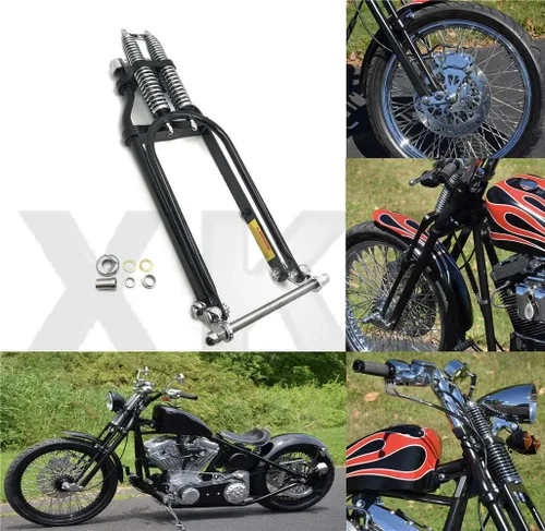 Vista 9 de SMT- BOBBER EXTREMO DELANTERO DE MUELLE Cromado Compatible con -4" BAJO STOCK H-D Arqueado [B07M8P8169]