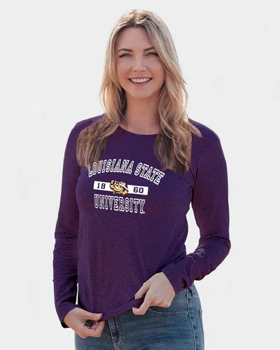 Vista 10 de Blue 84 NCAA - Camiseta de manga larga con licencia oficial de la NCAA para mujer, color del equipo atlético