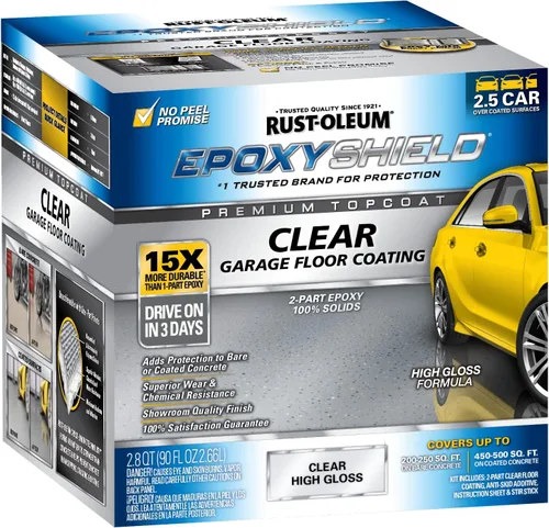 Vista 12 de Rust-Oleum 327081 EPOXYSHIELD - Kit de revestimiento de suelo de garaje, 1 coche, gris oscuro brillante