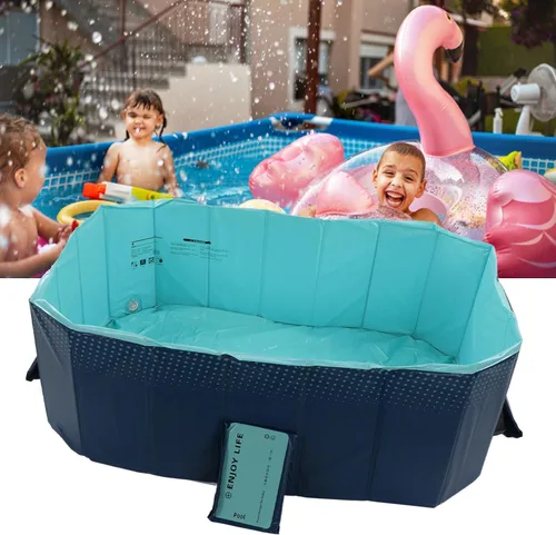 Vista 7 de Brrnoo Piscina plegable, piscina inflable, piscina inflable para niños, piscina familiar para niños y adultos, niños pequeños, al aire libre