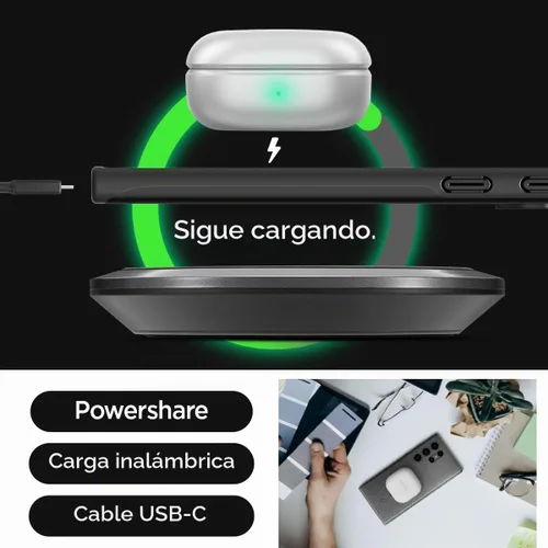 Vista 7 de Spigen Funda fina diseñada para Galaxy S24 Ultra (2024) [carcasa dura] [protección de grado militar] - negro